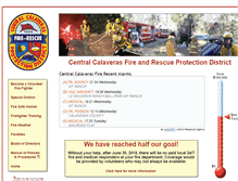 Tablet Screenshot of centralcalaverasfire.org